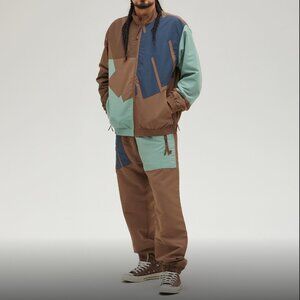 Undefeated NWT Mens Large Zip Up Jacket Fully Lined Brown, Navy, Green